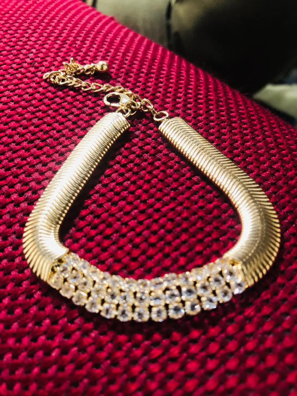 Luxe Radiance Bracelet – Gold Plated Crystal Women’s Jewelry