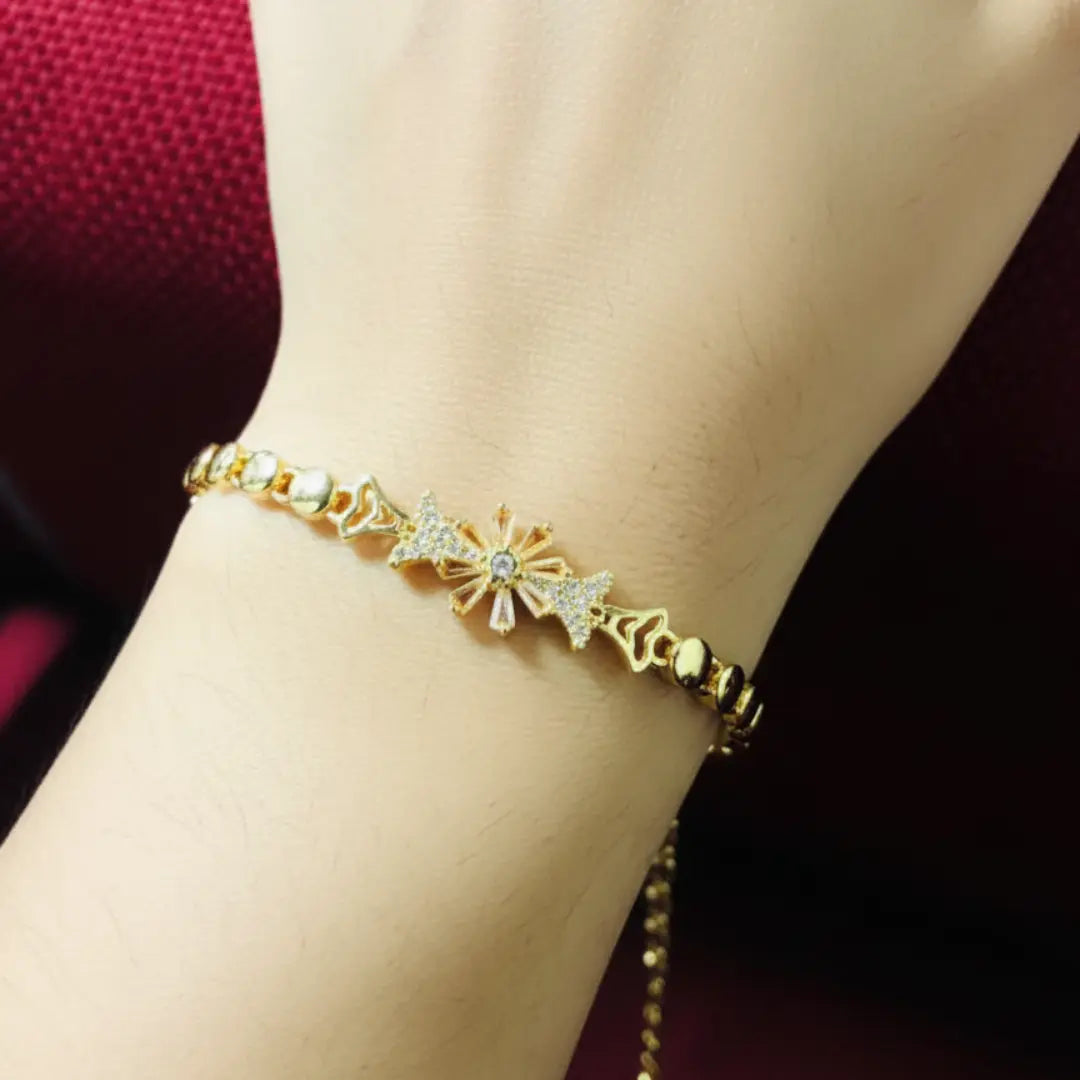 Golden Star Bracelet – Elegant Beaded Gold Plated Women’s jewellery