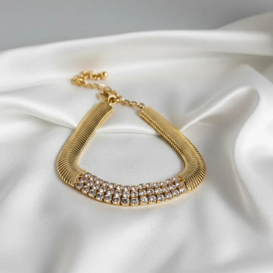 Luxe Radiance Bracelet – Gold Plated Crystal Women’s Jewelry