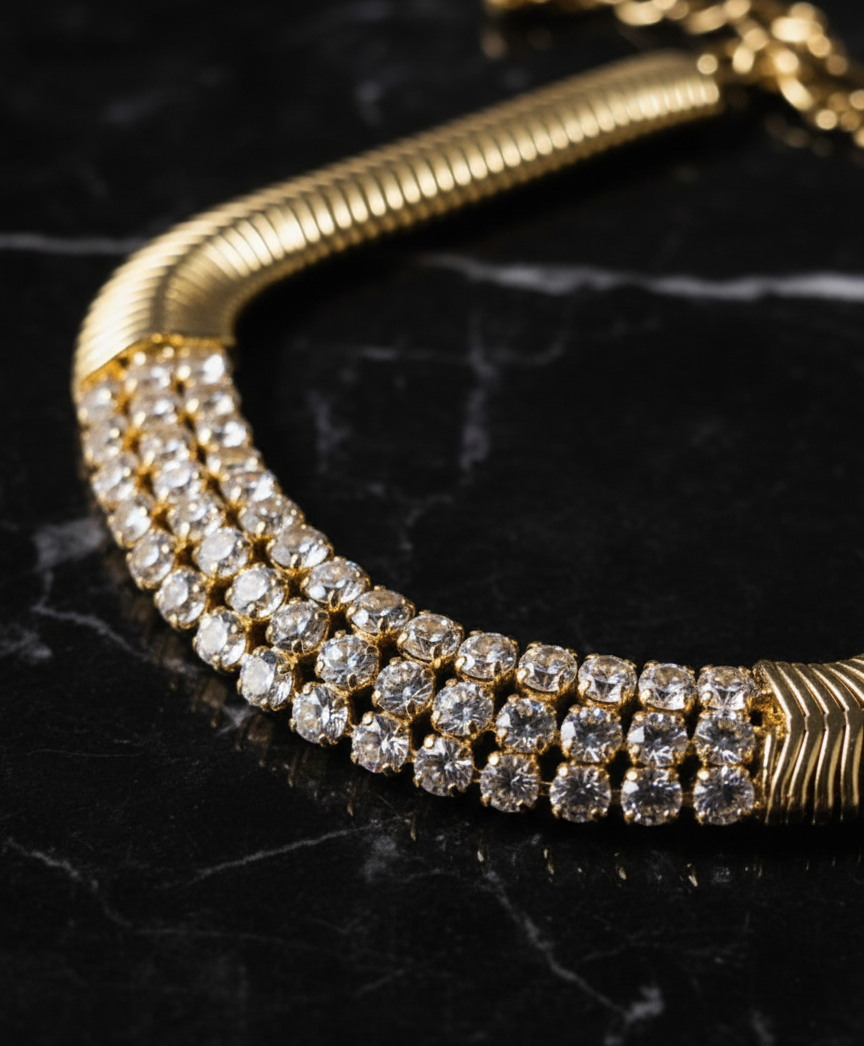 Luxe Radiance Bracelet – Gold Plated Crystal Women’s Jewelry