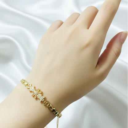 Golden Star Bracelet – Elegant Beaded Gold Plated Women’s jewellery