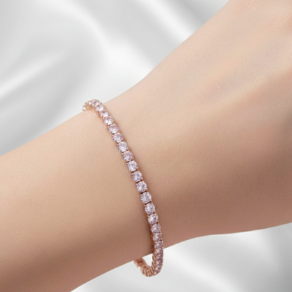 Elegant Rose Gold Tennis Bracelet
