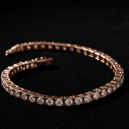 Elegant Rose Gold Tennis Bracelet