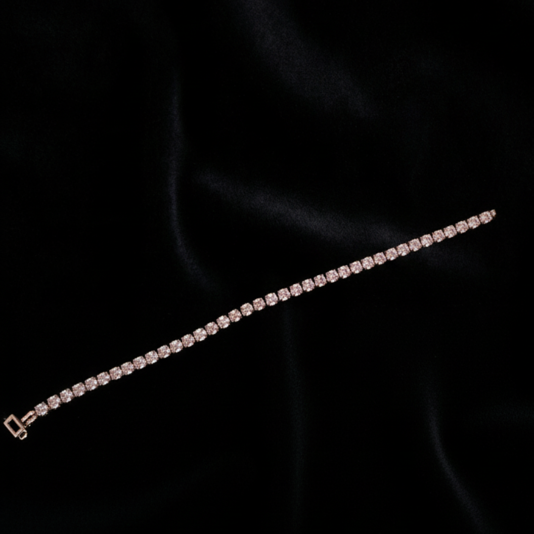 Elegant Rose Gold Tennis Bracelet