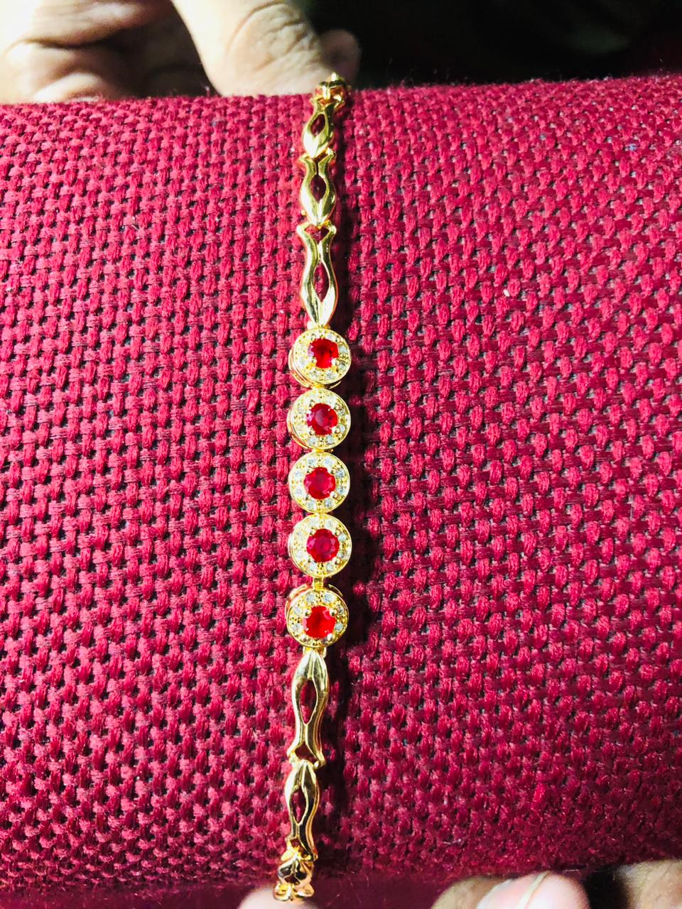 Ruby Shine Bracelet Gold Plated Elegant Women’s Jewelry