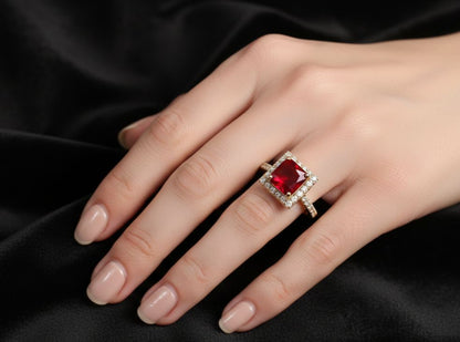 Royal Black Gem Gold Ring – Elegant & Trendy Artificial Jewellery