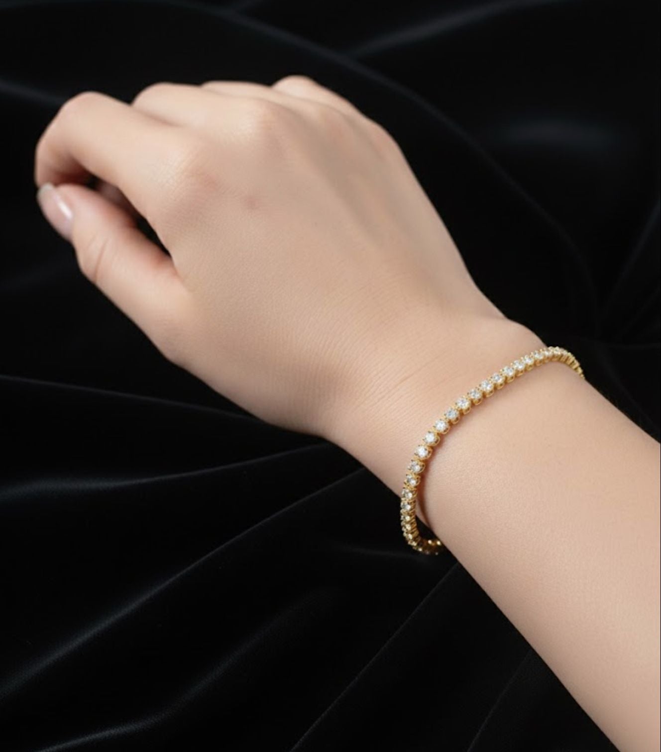 Elegant Rose Gold Tennis Bracelet