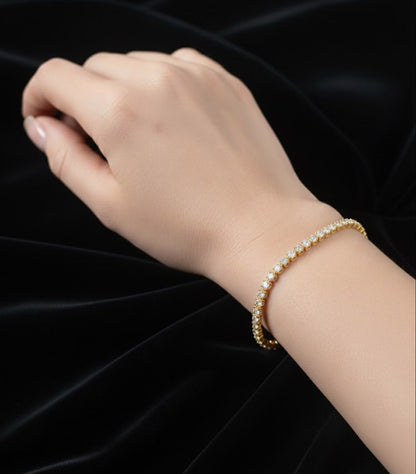 Elegant Rose Gold Tennis Bracelet